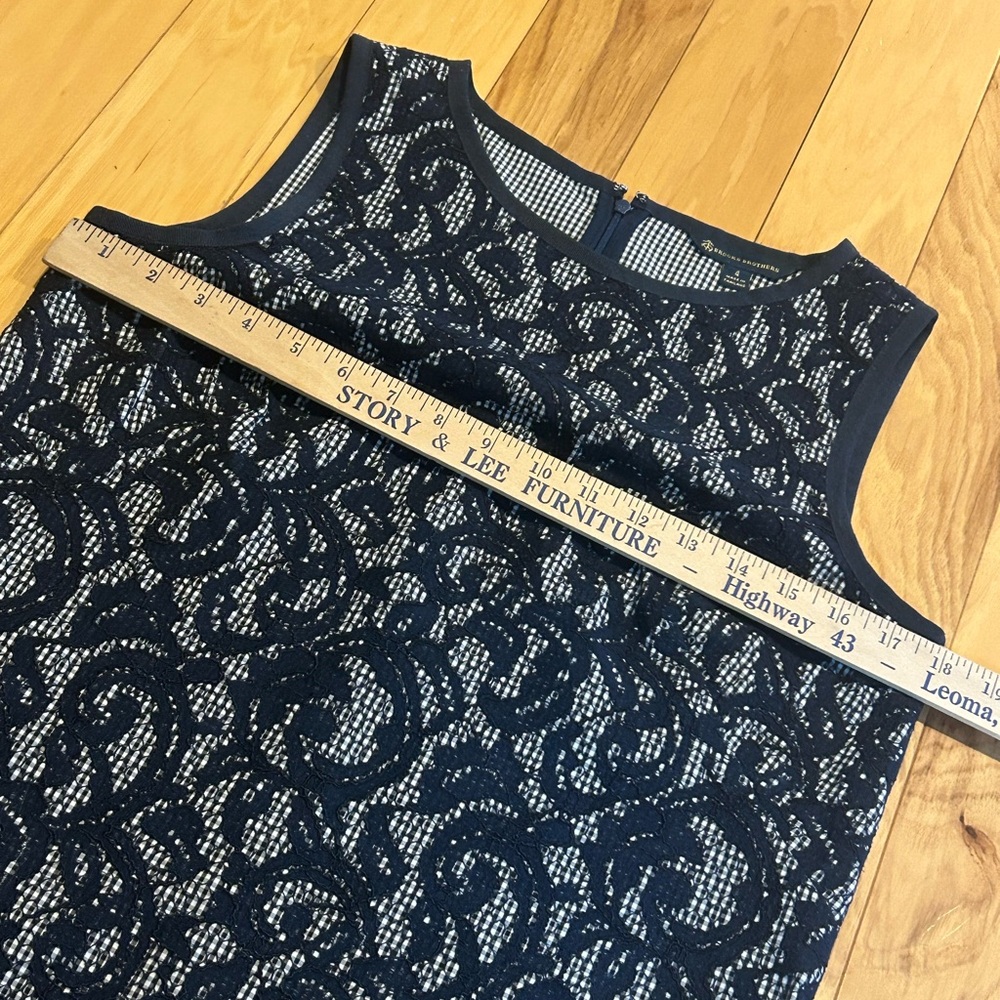 Brooks Brothers Navy and White Midi Sheath Dress - Picture 9 of 12